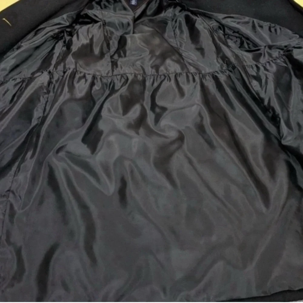 Tommy Hilfiger Black Wool Peacoat Large